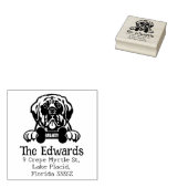 Mastiff hond, retouradres, rubberstempel (Gestempeld)