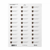Mastiff-hond retouradreslabels etiket (Full Sheet)