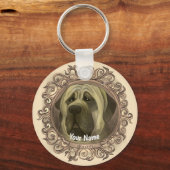 Mastiff hond sleutelhanger (Voorkant)