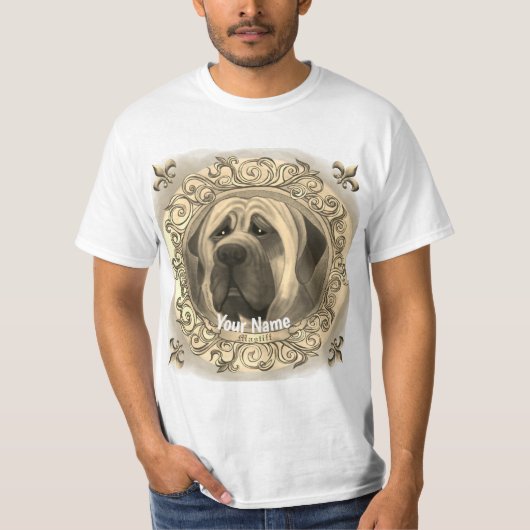 Mastiff hond t-shirt (Voorkant)