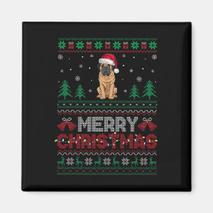 Mastiff Hondenliefhebbers Santa Hat Kerstboom Ligh Magneet