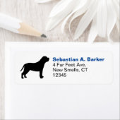 Mastiff Hondenras Silhouette Return Address Labels (Insitu)