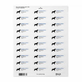 Mastiff Hondenras Silhouette Return Address Labels (Full Sheet)