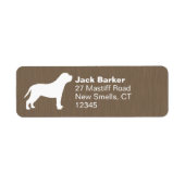 Mastiff Hondenras Silhouette Return Address Labels (Voorkant)