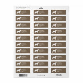 Mastiff Hondenras Silhouette Return Address Labels (Full Sheet)