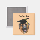 Mastiff in gradup Funny Dog Magnet (Voorkant / Achterkant)