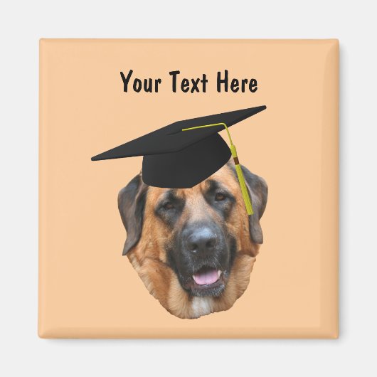 Mastiff in gradup Funny Dog Magnet (Voorkant)