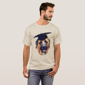 Mastiff in gradup Funny Dog T-shirt (Voorkant volledig)