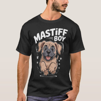 Mastiff Jongen Cute Cartoon Voor Honden vaders Eig T-shirt