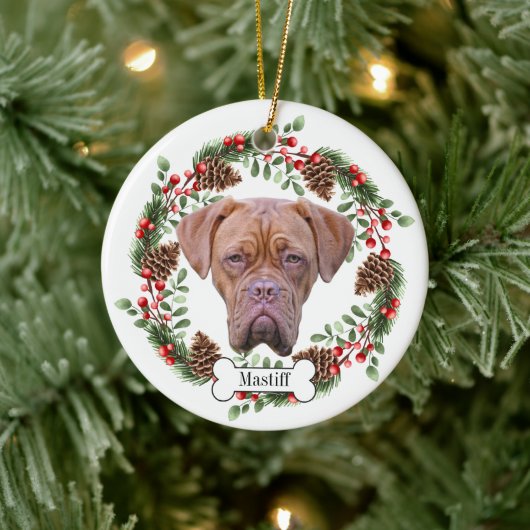 mastiff keramisch ornament (Boom)