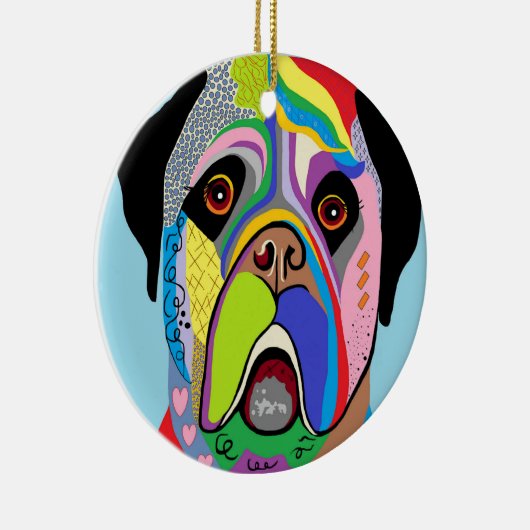 Mastiff Keramisch Ornament (Rechts)