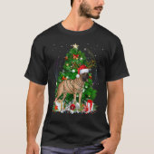 Mastiff kerstboom Light Pajama Dog-programma's T-shirt (Voorkant)