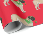 Mastiff-kerstcadeaupapier - rood cadeaupapier (Rol Hoek)