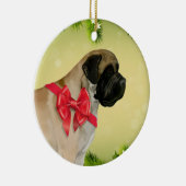 Mastiff kerstversiering keramisch ornament (Rechts)