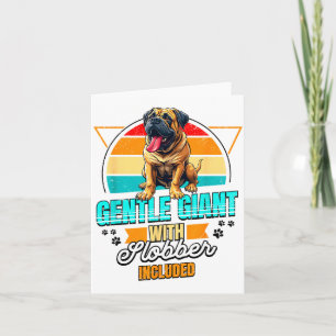 Mastiff liefhebber Funny Mastiff hond Retro Kaart