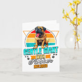 Mastiff liefhebber Funny Mastiff hond Retro Kaart (Gele Bloem)