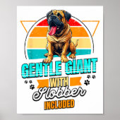 Mastiff Lover Funny Mastiff Dog Retro  Poster (Voorkant)