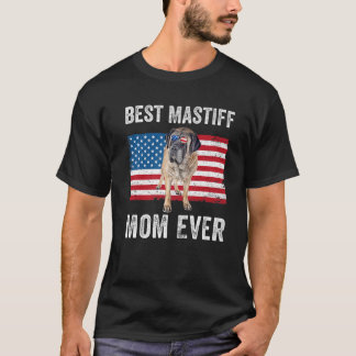 Mastiff Ma Mama American Flag English Mastiff Lov T-shirt