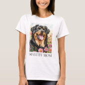 Mastiff Mom Waterverf Hond Shirt (Voorkant)