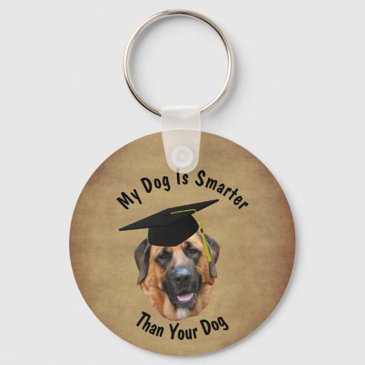 Mastiff My Dog Is Smarter Than Your Dog Funny Sleutelhanger (Voorkant)