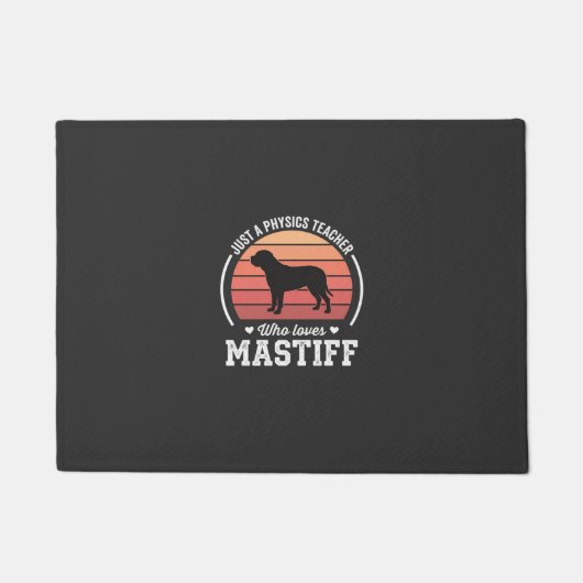 Mastiff Natuurkunde Docent Hond Liefhebber Deurmat (Voorkant)