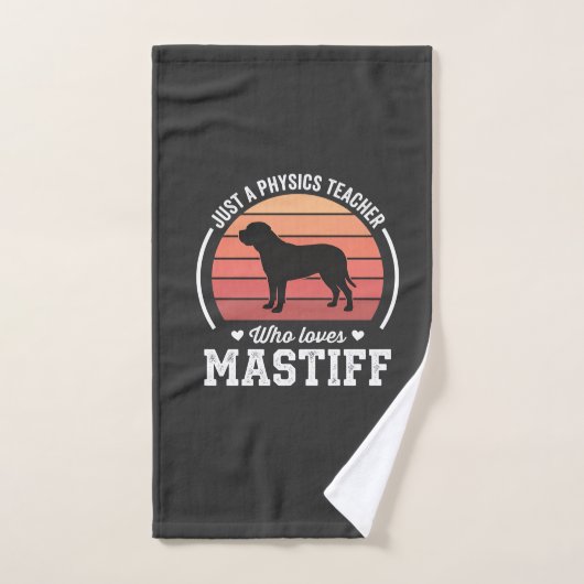 Mastiff Natuurkunde Docent Hond Liefhebber Handdoek (Handdoek)