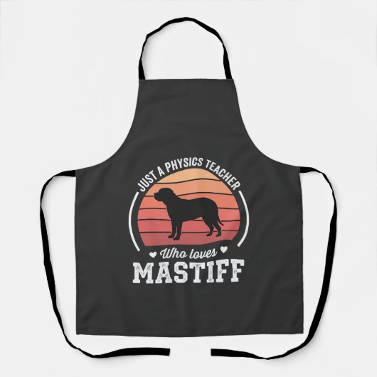 Mastiff Natuurkunde Docent Hond Liefhebber Schort (Voorkant)