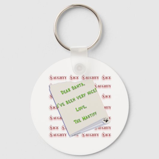 Mastiff Ondeugend of Nice Sleutelhanger (Voorkant)