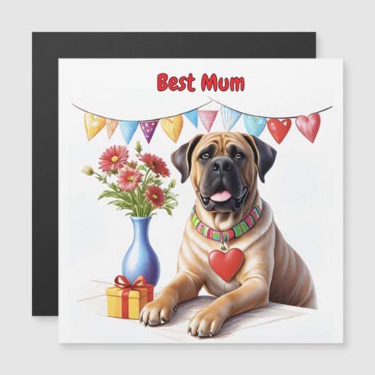 Mastiff op een feest (Voorkant / Achterkant)