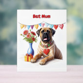 Mastiff op een feest acryl bord (Neutraal)