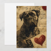 Mastiff Oud Valentijnsdag Feestdagenkaart (Voorkant / Achterkant)