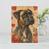 Mastiff Oud Valentijnsdag Feestdagenkaart (Staand voorkant)