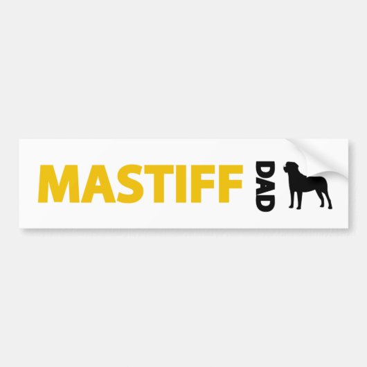 Mastiff pa bumpersticker (Voorkant)