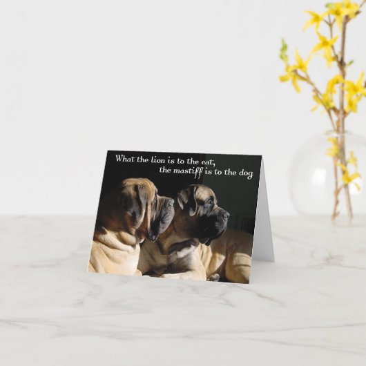 Mastiff pair Kaart (Gele Bloem)