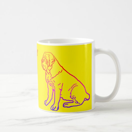 Mastiff Pilou Kaffeetasse Koffiemok (Rechts)