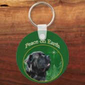 Mastiff (pluizig) Vrede Sleutelhanger (Achterkant)
