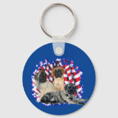 Mastiff (puppies) Patriot Sleutelhanger (Achterkant)