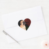 Mastiff puppy en roos hart stickers (Envelop)