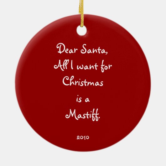 Mastiff Puppy Ornament (Achterkant)