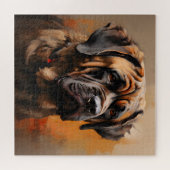 Mastiff Realisme Kunst Portret Legpuzzel (Horizontaal)