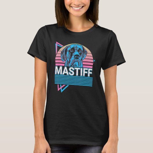Mastiff Retro T-shirt (Voorkant)