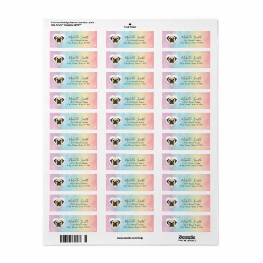 Mastiff Return Address Labels (Full Sheet)
