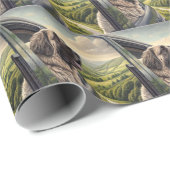 Mastiff Road Trip Scenic Landscape Watercolor Wrap Cadeaupapier (Rol Hoek)