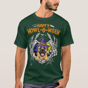Mastiff Skeleton Heart Happy HowlOWeen Costume T-shirt