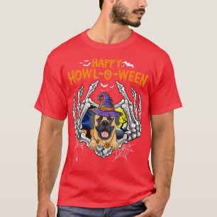 Mastiff Skeleton Heart Happy HowlOWeen Costume T-shirt