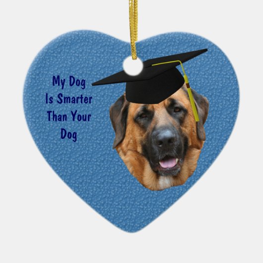 Mastiff Slimmer Funny Dog Ornament (Voorkant)