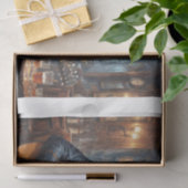 Mastiff steampunk hond spelen gitaar - tissuepapier (Geschenk)