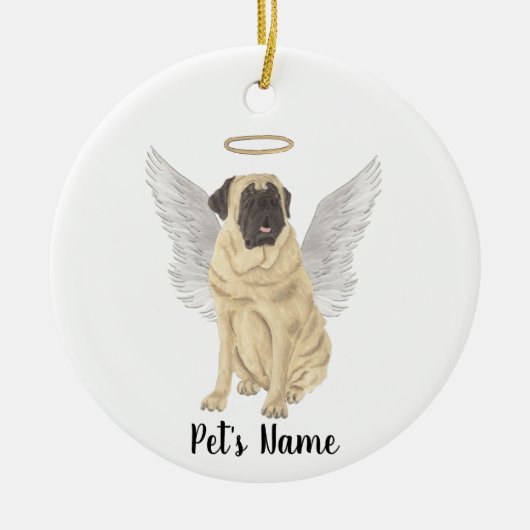 Mastiff Sympathie Herdenking Keramisch Ornament (Voorkant)
