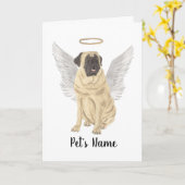 Mastiff Sympathie Memorial Kaart (Gele Bloem)