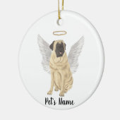 Mastiff Sympathie Memorial Keramisch Ornament (Links)